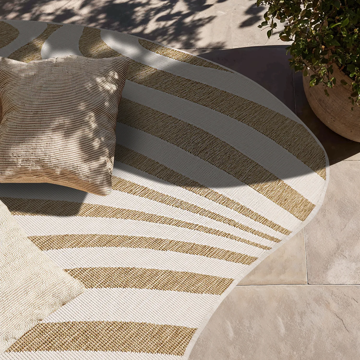 Tapete para interior e exterior - utomhusmatta - Remina (natureza/branco)