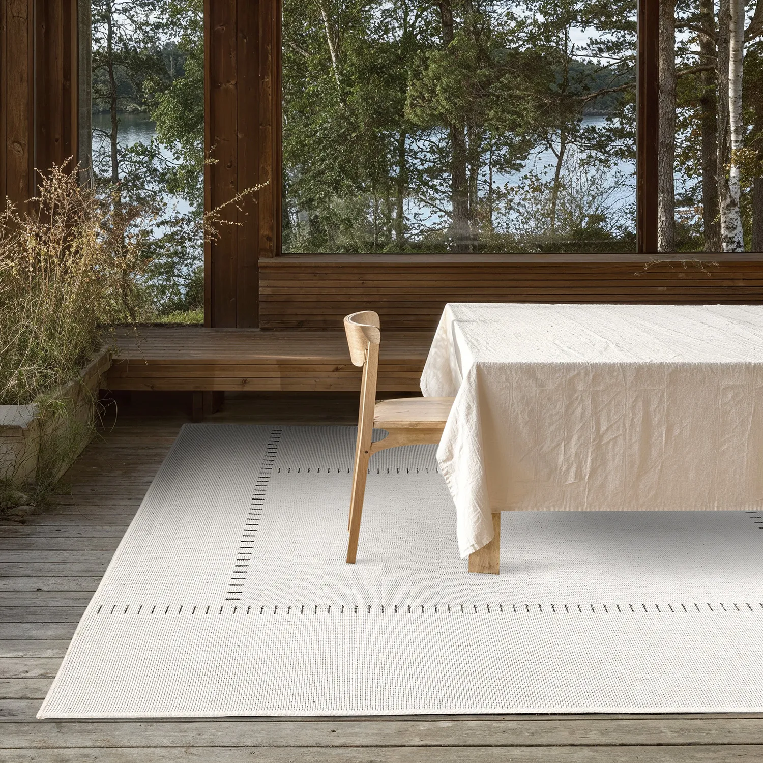 Tapete para interior e exterior - utomhusmatta - Rhea (branco)