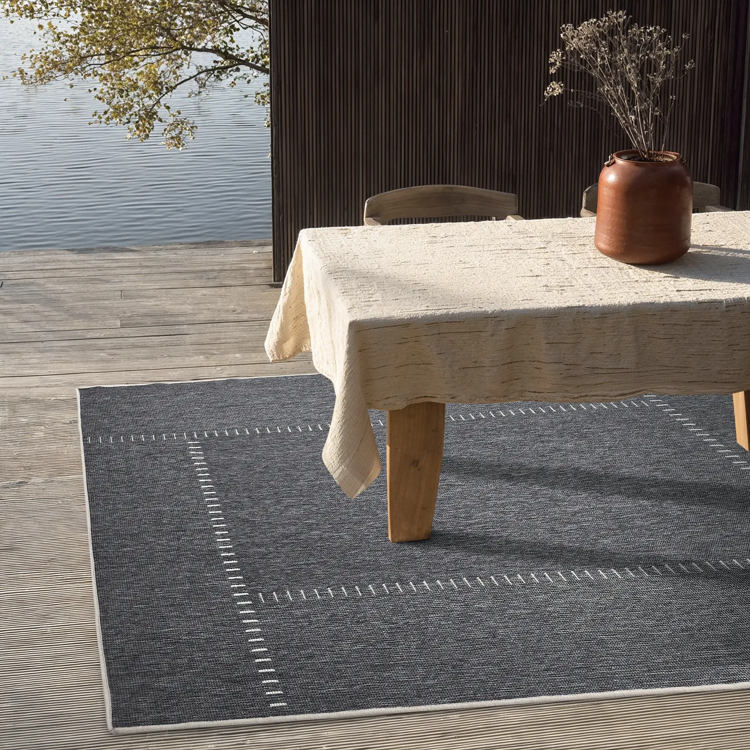 Tapete para interior e exterior - utomhusmatta - Rhea (branco)