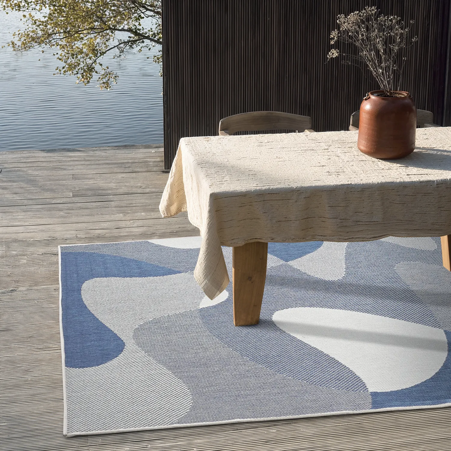 Tapete para interior e exterior - utomhusmatta - Somerville (azul)