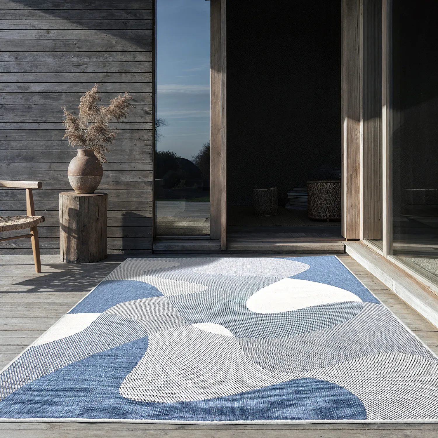 Tapete para interior e exterior - utomhusmatta - Somerville (azul)