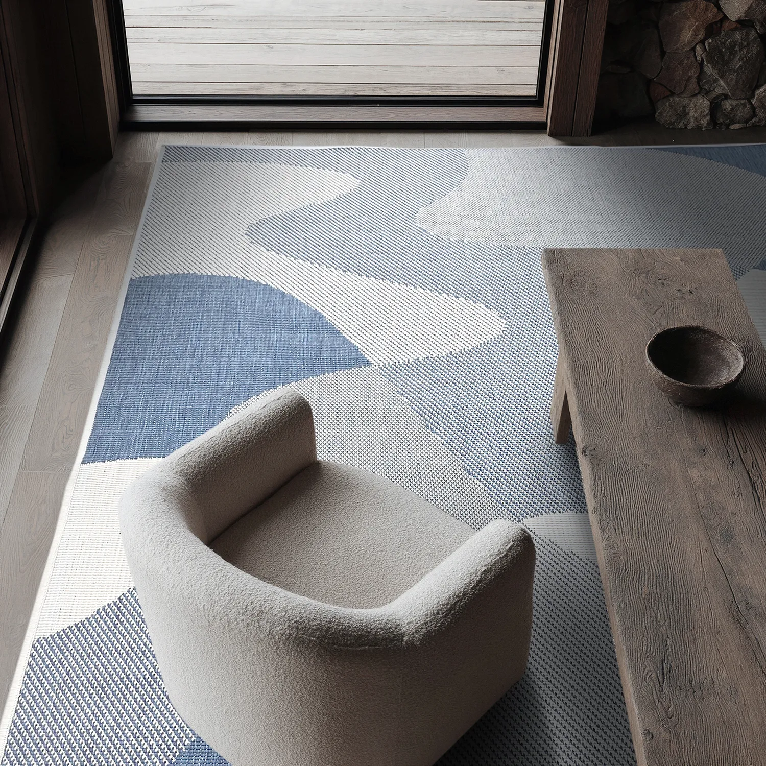 Tapete para interior e exterior - utomhusmatta - Somerville (azul)