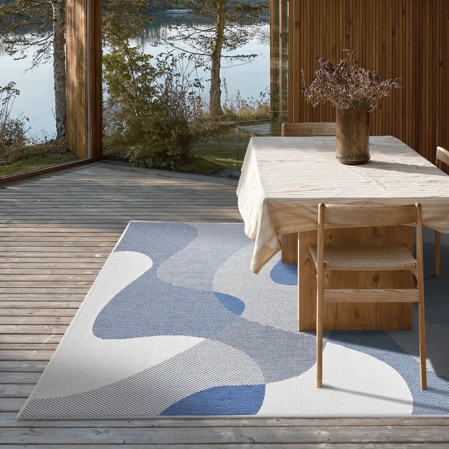 Tapete para interior e exterior - utomhusmatta - Somerville (azul)