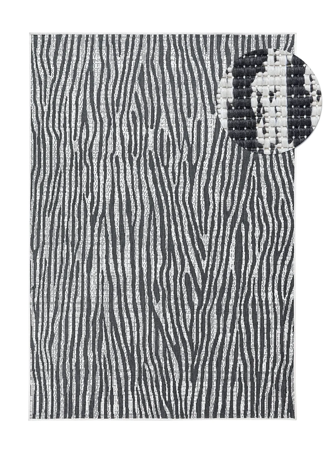 Tapete para interior e exterior - utomhusmatta - Vaura (preto/branco)