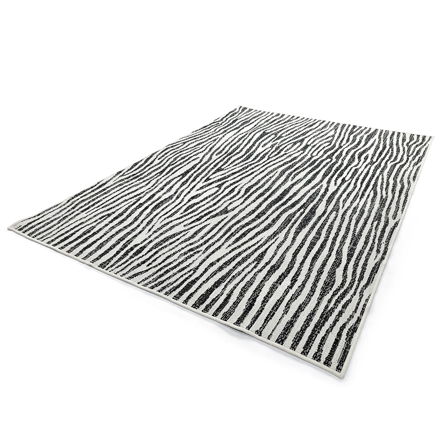 Tapete para interior e exterior - utomhusmatta - Vaura (preto/branco)