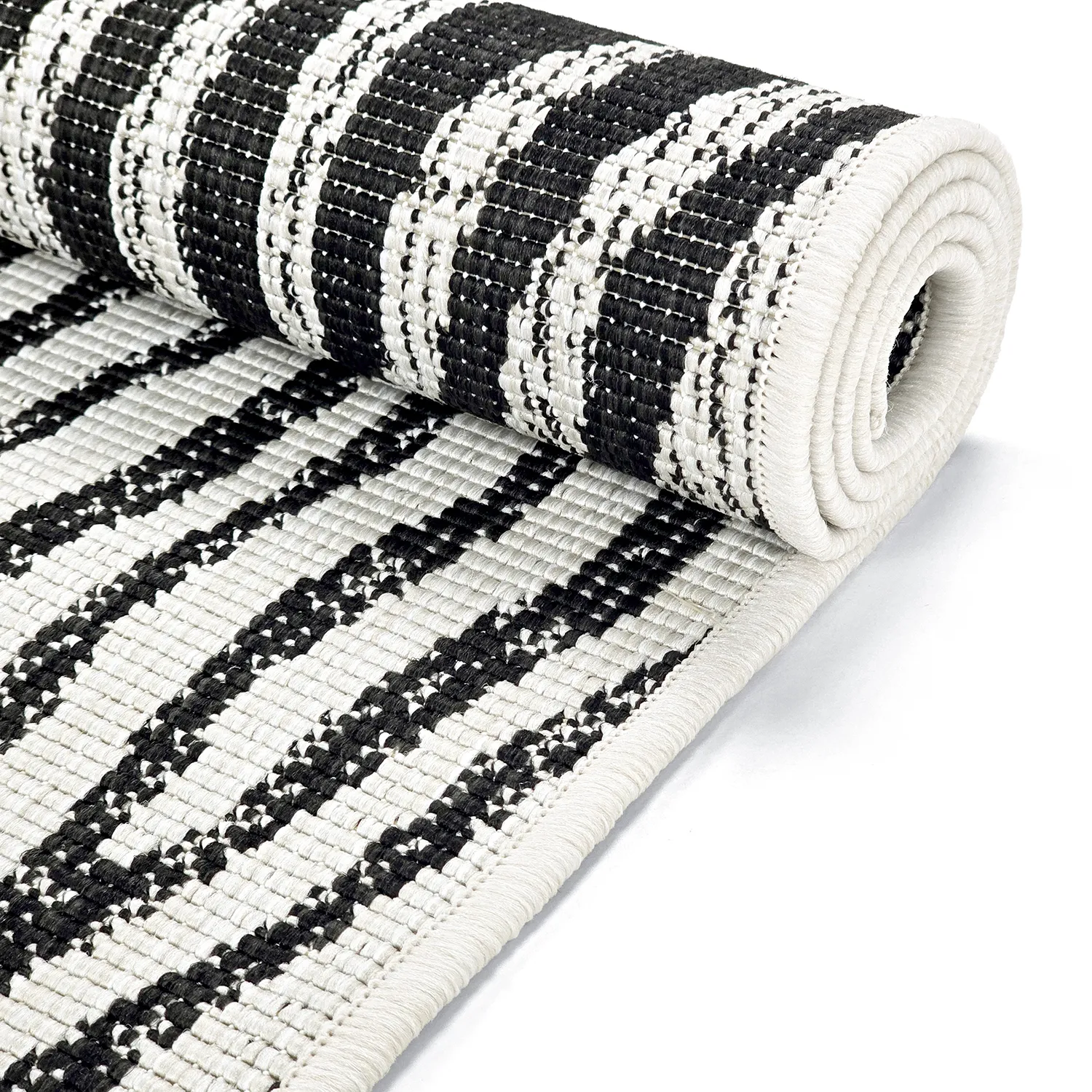 Tapete para interior e exterior - utomhusmatta - Vaura (preto/branco)