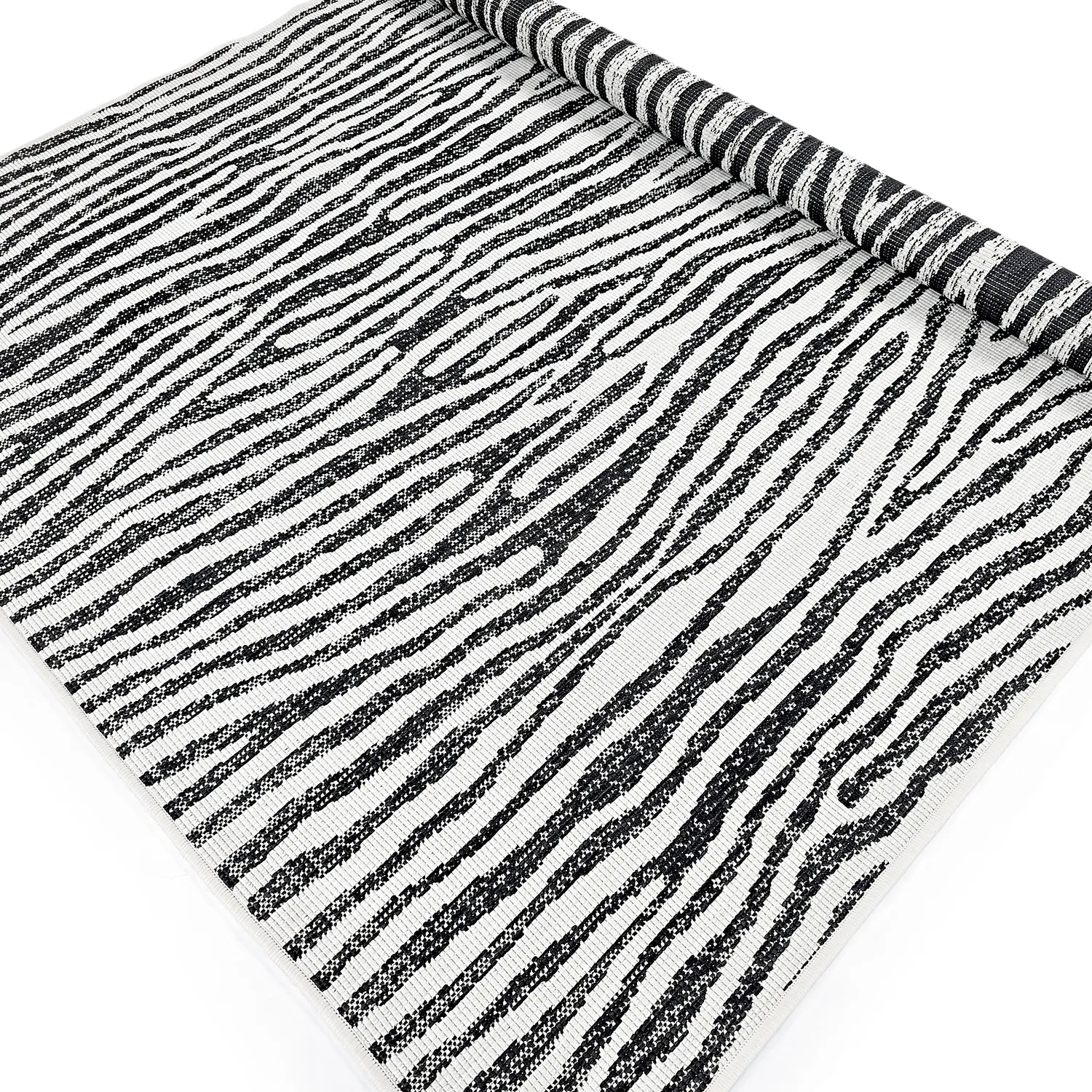 Tapete para interior e exterior - utomhusmatta - Vaura (preto/branco)