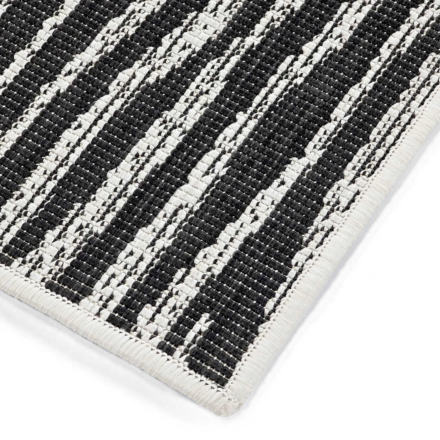 Tapete para interior e exterior - utomhusmatta - Vaura (preto/branco)