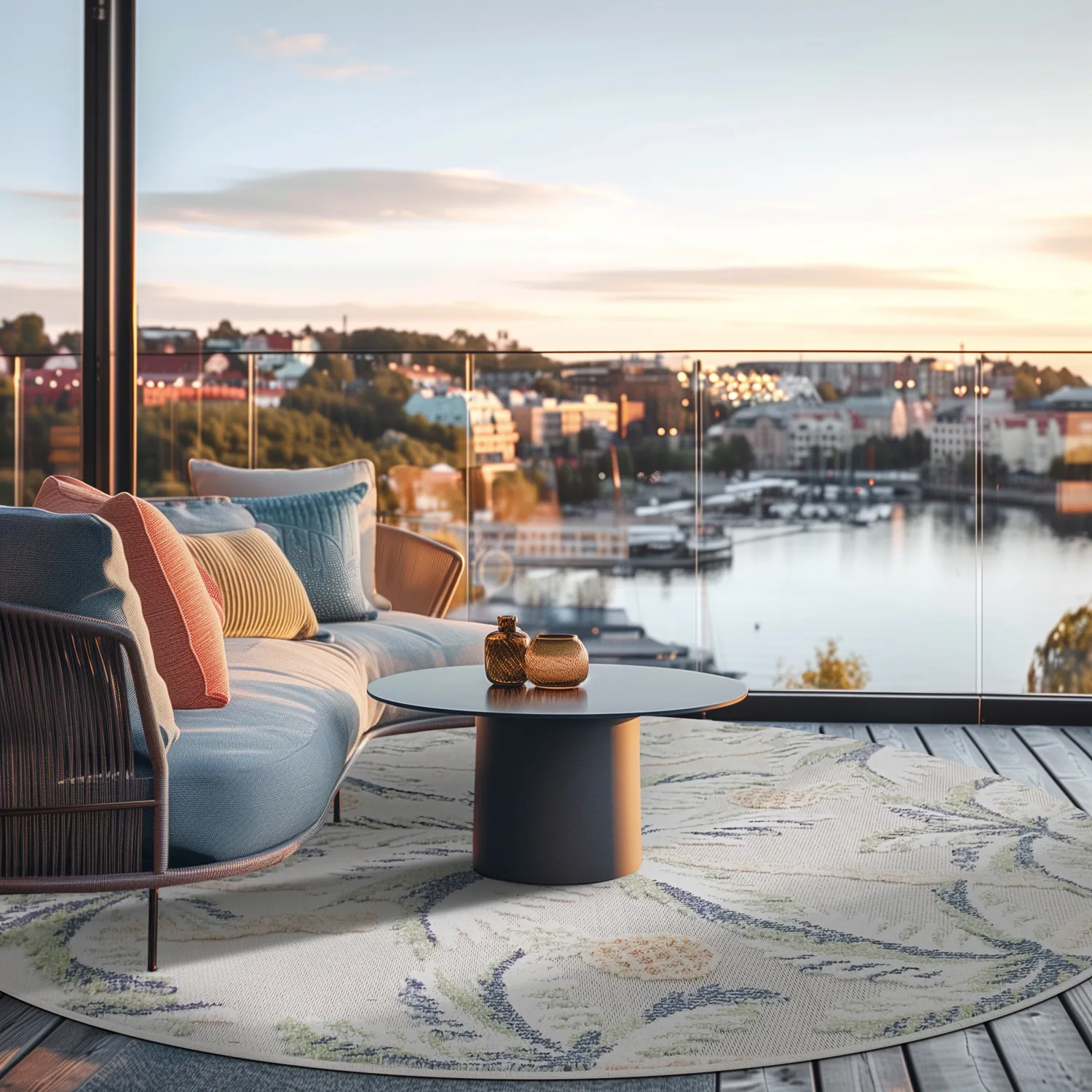 Tapete redondo - Indoor/Outdoor Roma (multi)