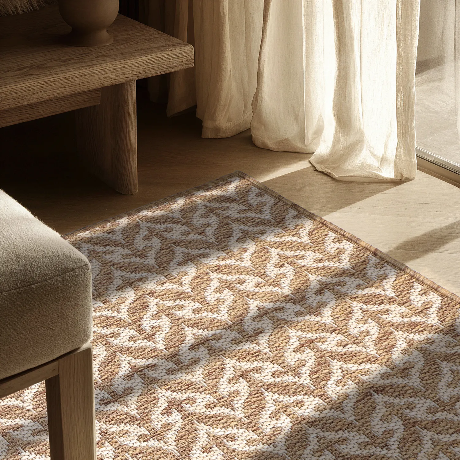 Tapete para interior e exterior - Sfax (marrom)