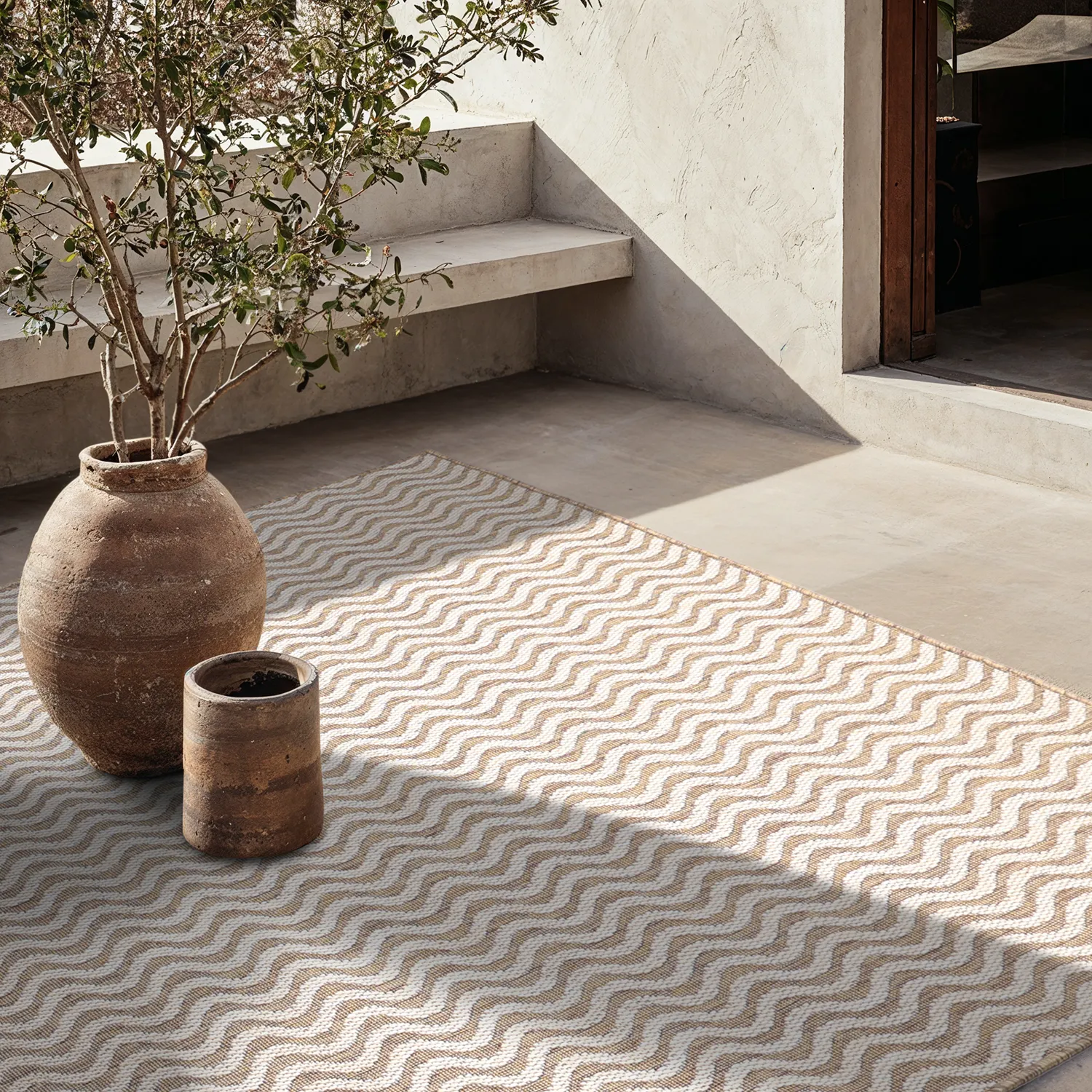 Tapete para interior e exterior - Tracino (marrom)