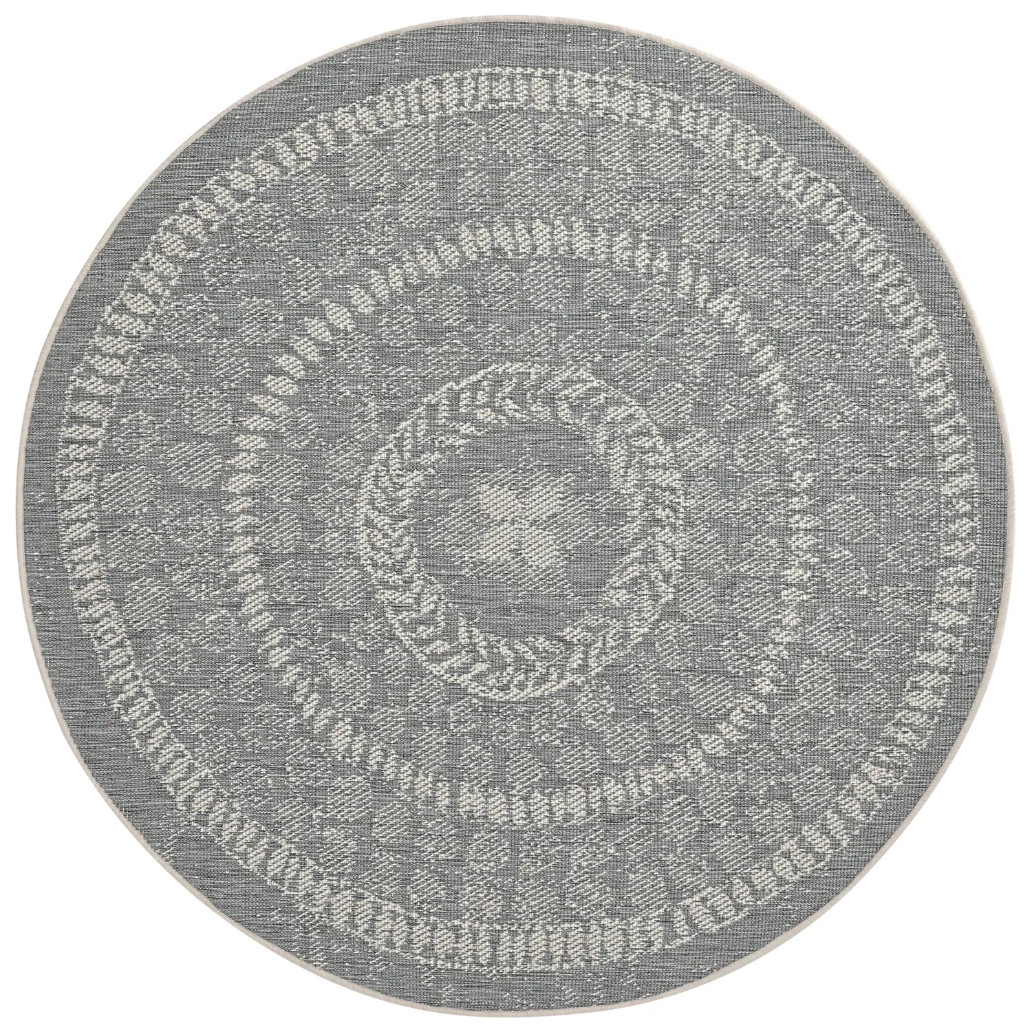 Tapete redondo - Indoor/Outdoor Malcolm (cinza)