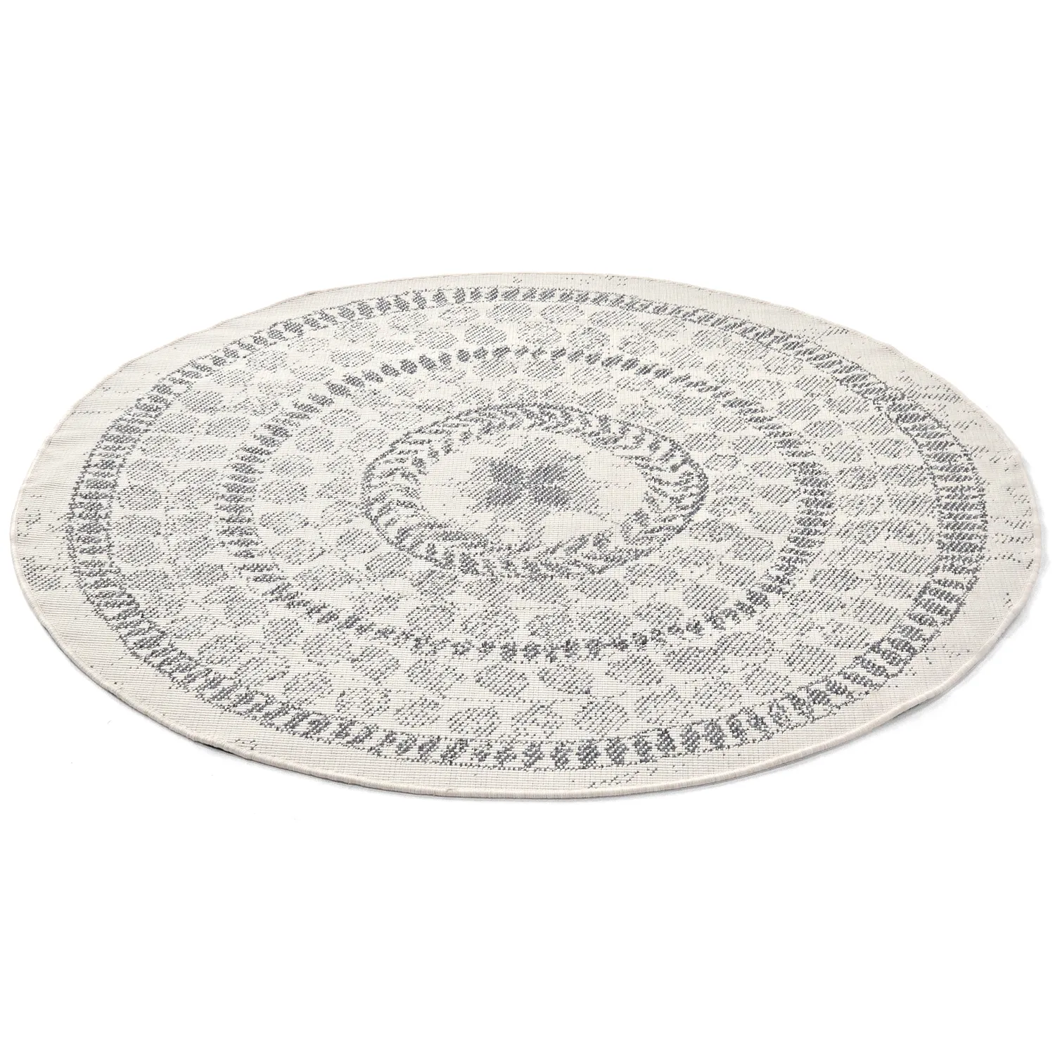 Tapete redondo - Indoor/Outdoor Malcolm (cinza)