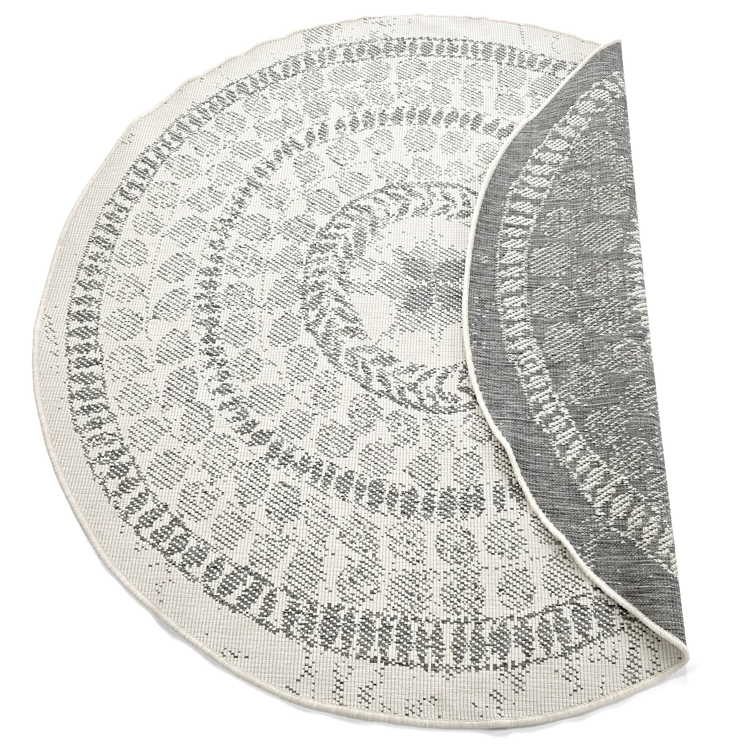 Tapete redondo - Indoor/Outdoor Malcolm (cinza)