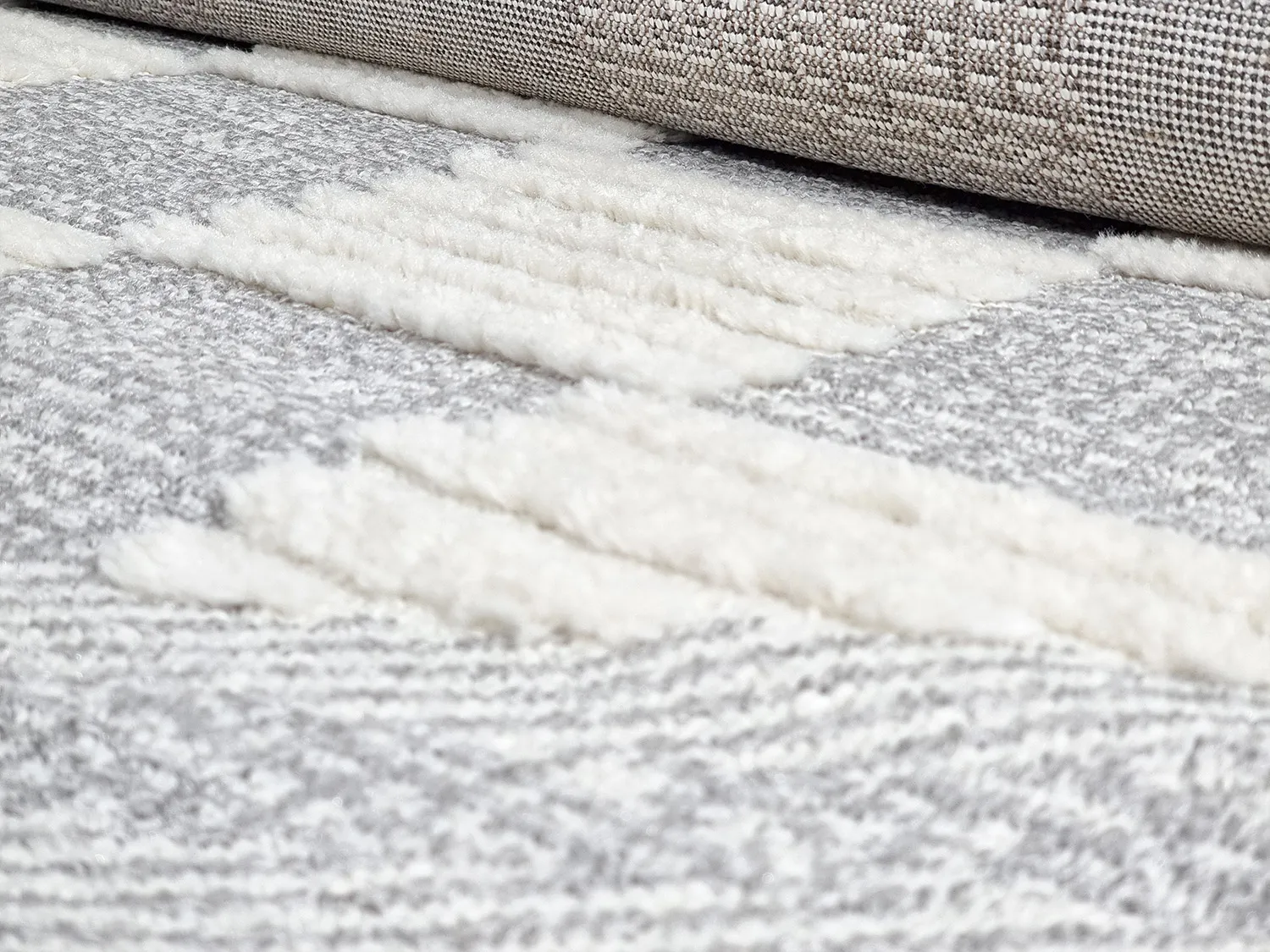 Tapete redondo - Austin (cinza/offwhite)