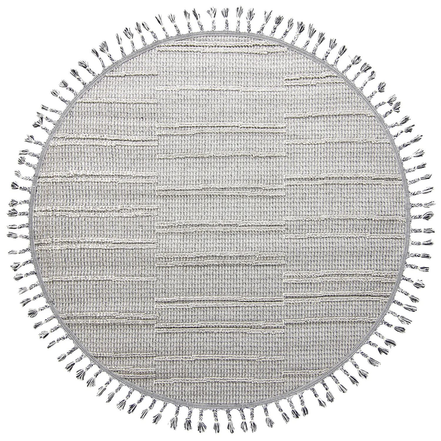 Tapete redondo - Indoor/Outdoor Paz (cinza)