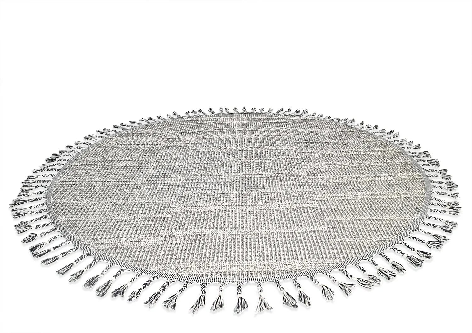 Tapete redondo - Indoor/Outdoor Paz (cinza)