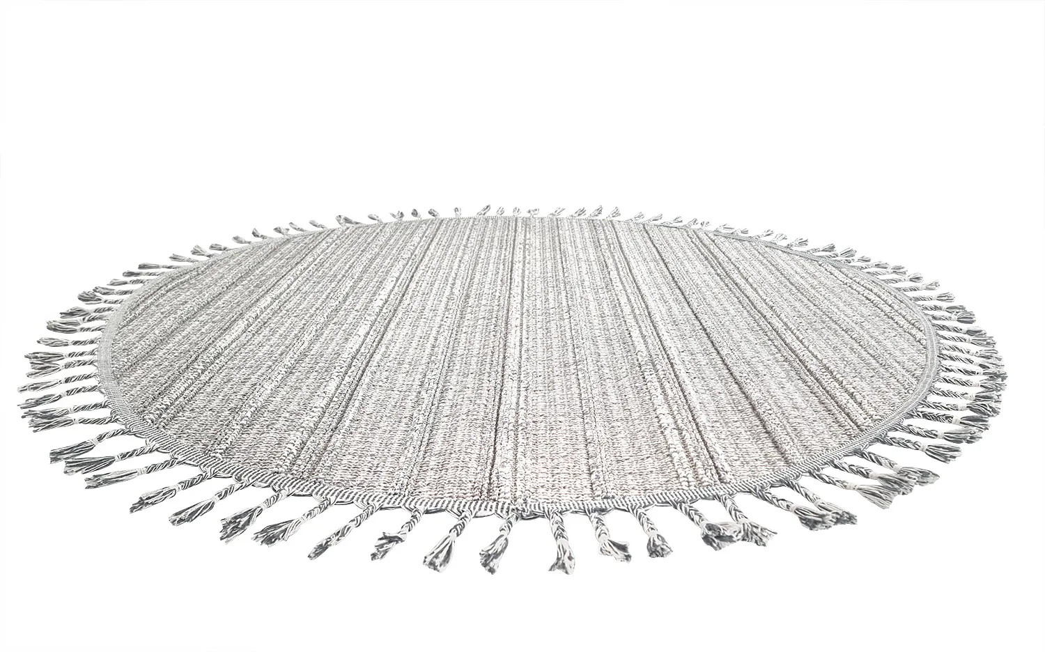 Tapete redondo - Indoor/Outdoor Sofia (cinza/azul)