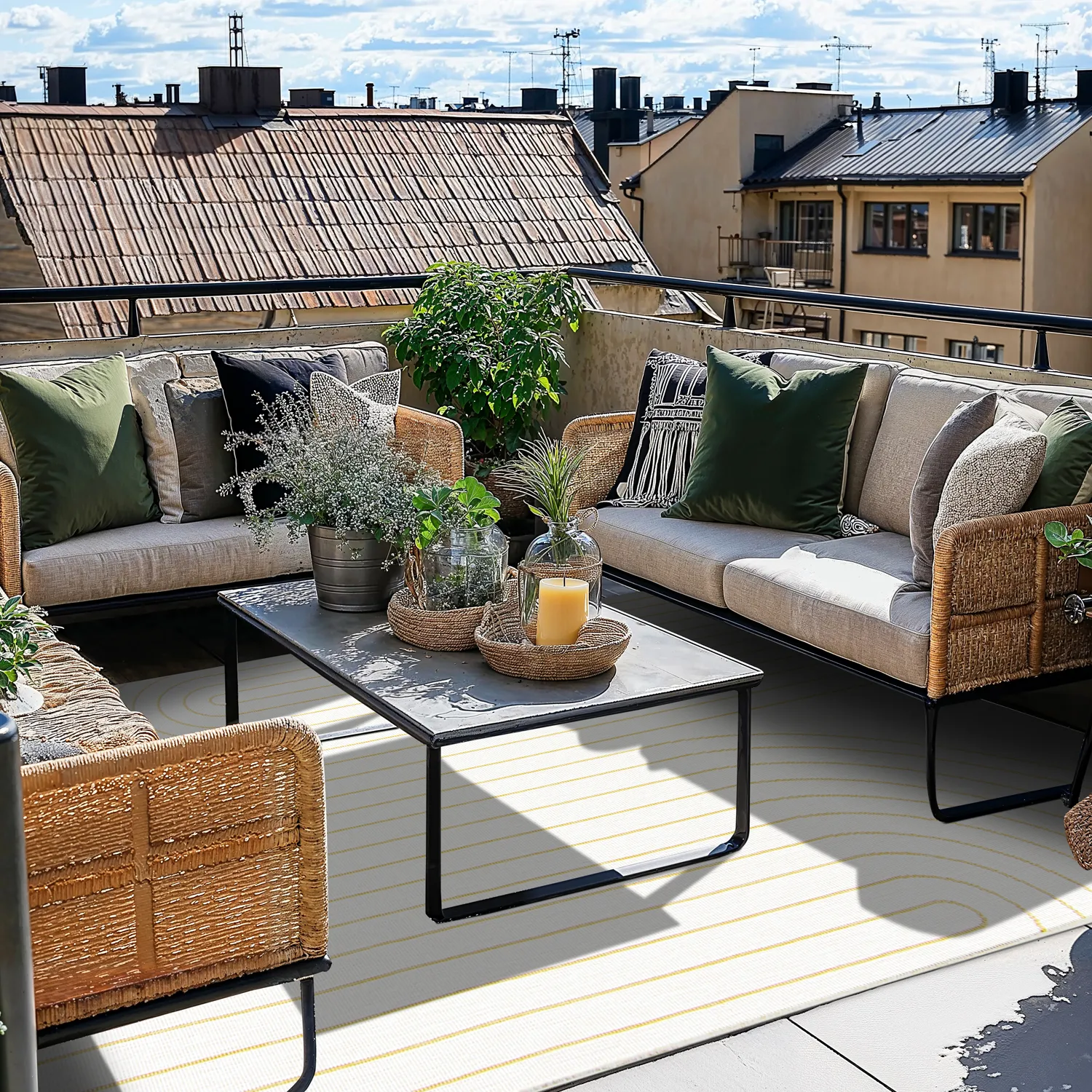 Tapete para interior e exterior - Gordo (amarelo)