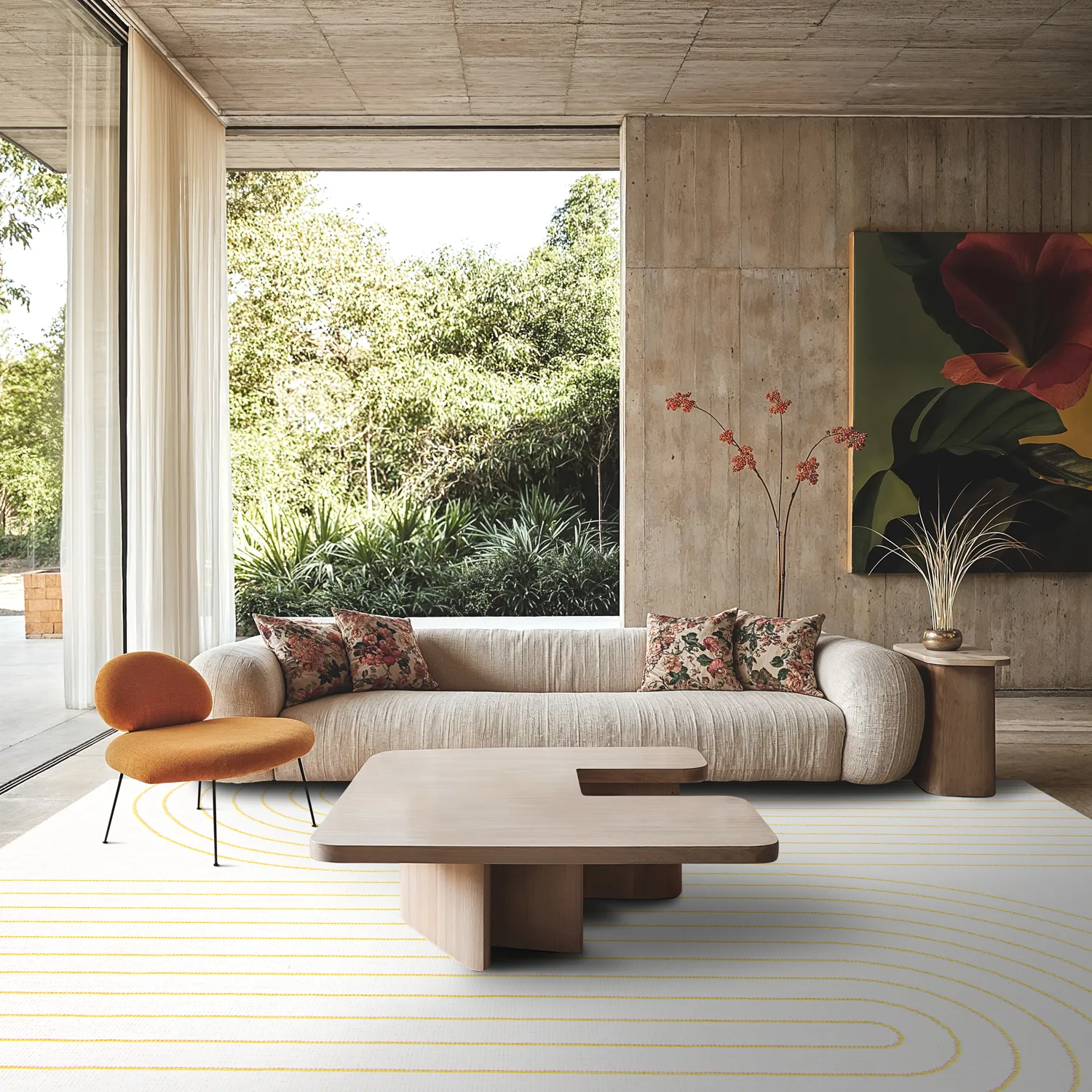 Tapete para interior e exterior - Gordo (amarelo)