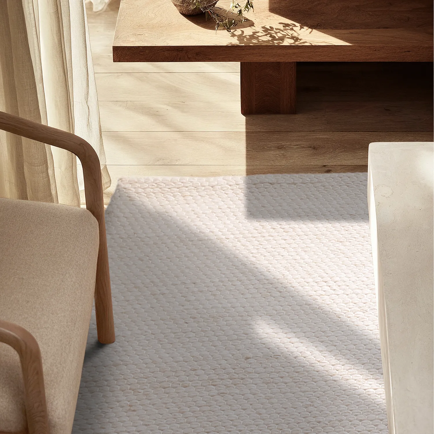 Tapete para interior e exterior - Arco Wool Look (creme)