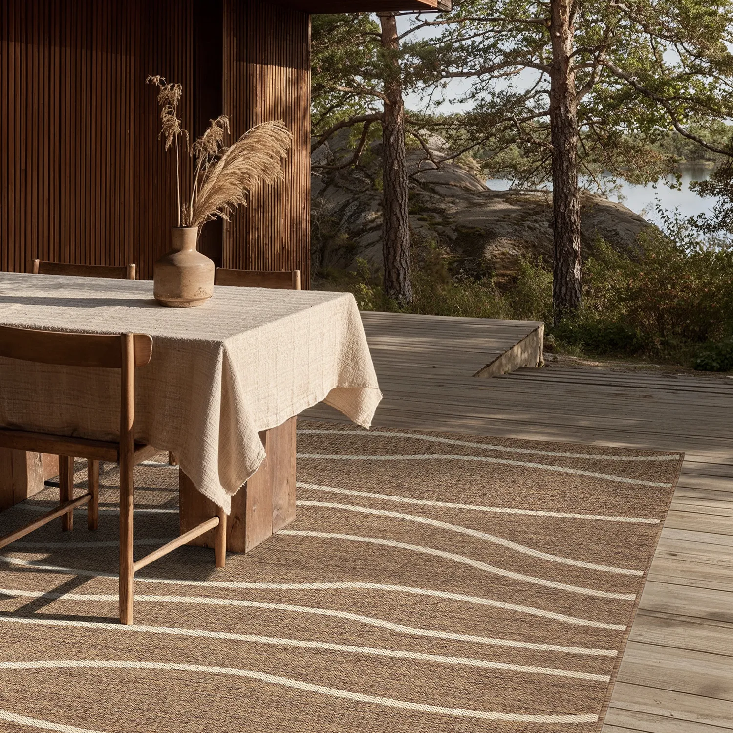 Tapete para interior e exterior - Djerba (marrom)