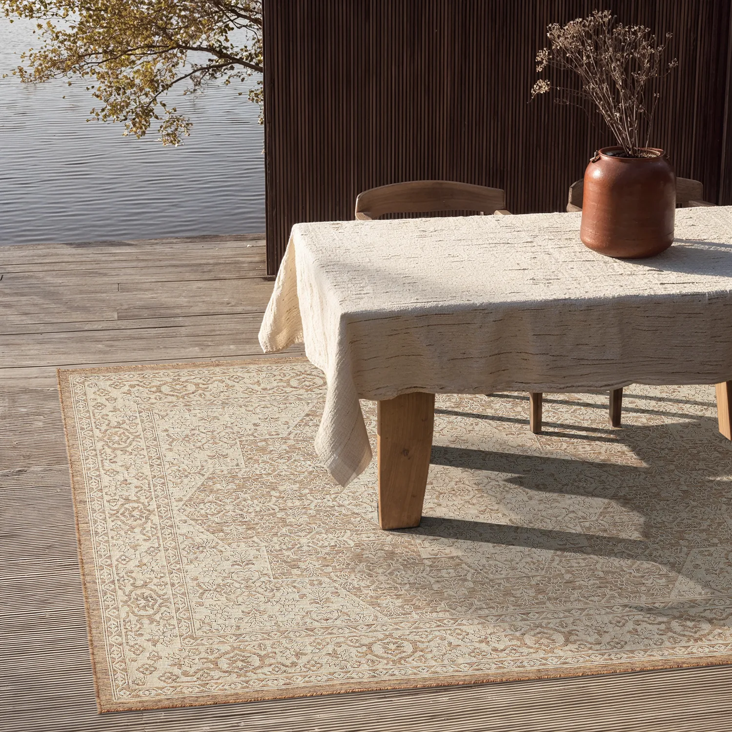 Tapete para interior e exterior - Mekele (marrom)