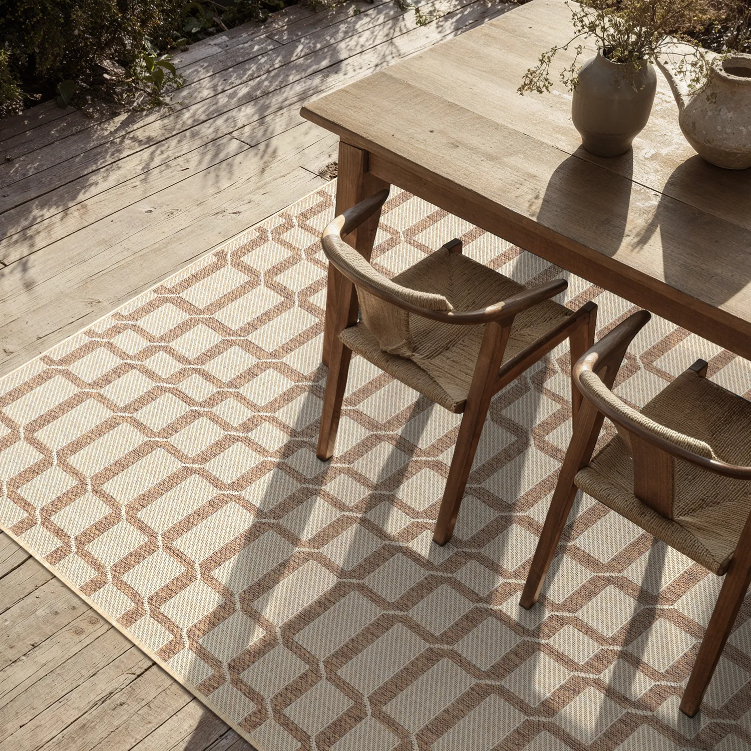 Tapete para interior e exterior - Nicosia (marrom)