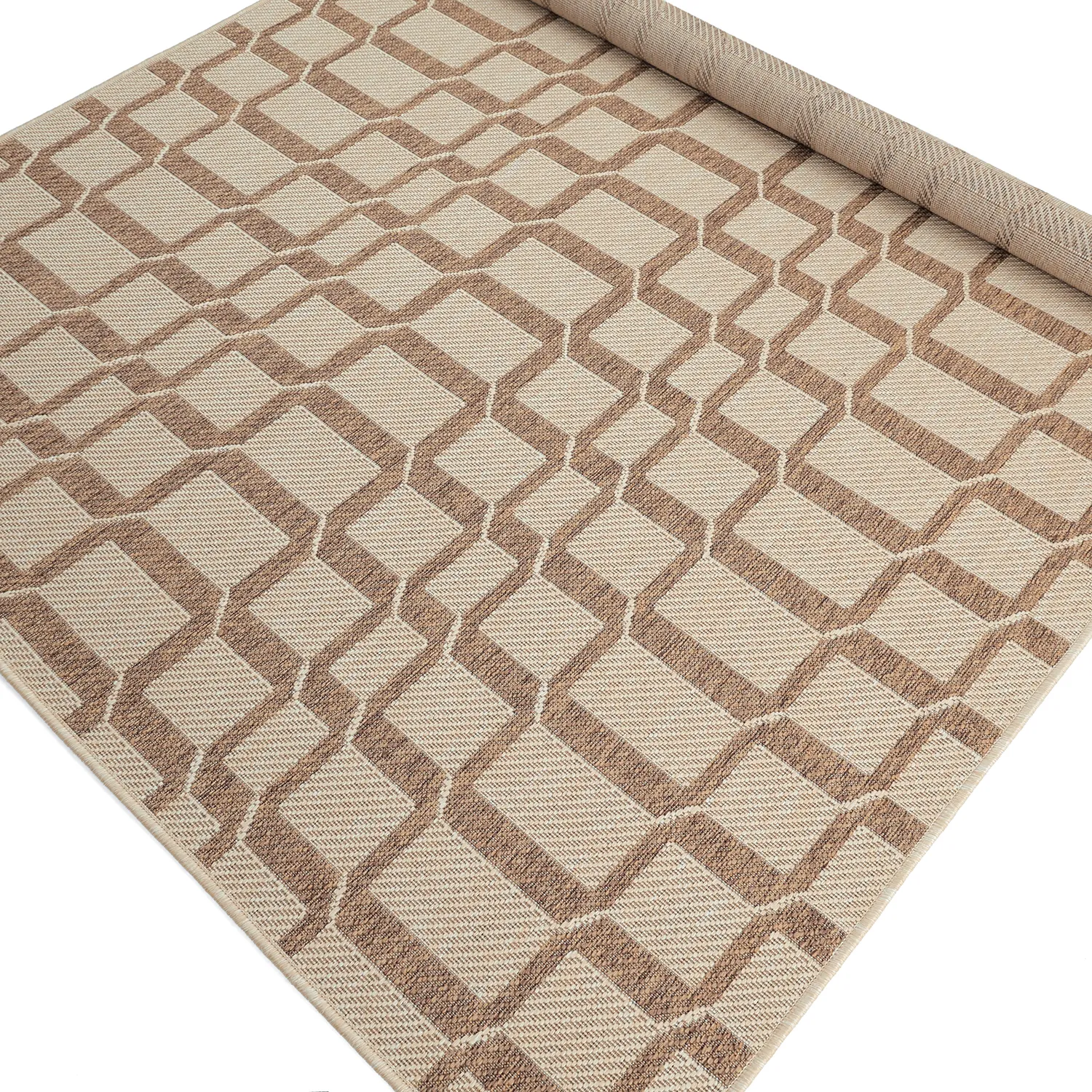 Tapete para interior e exterior - Nicosia (marrom)