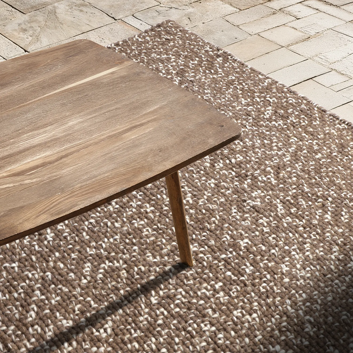Tapete para interior e exterior - Orta Wool Look (marrom)