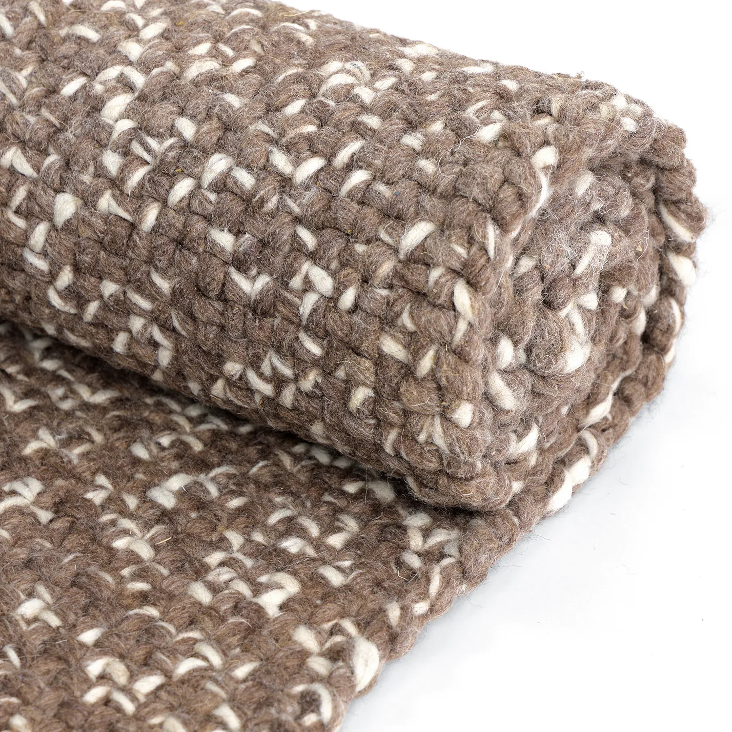 Tapete para interior e exterior - Orta Wool Look (marrom)