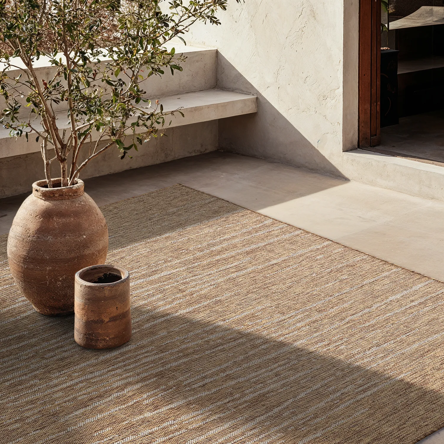Tapete para interior e exterior - Ragusa (marrom/creme)