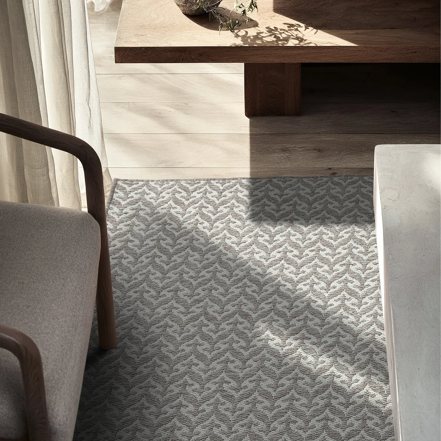Tapete para interior e exterior - Sfax (taupe)