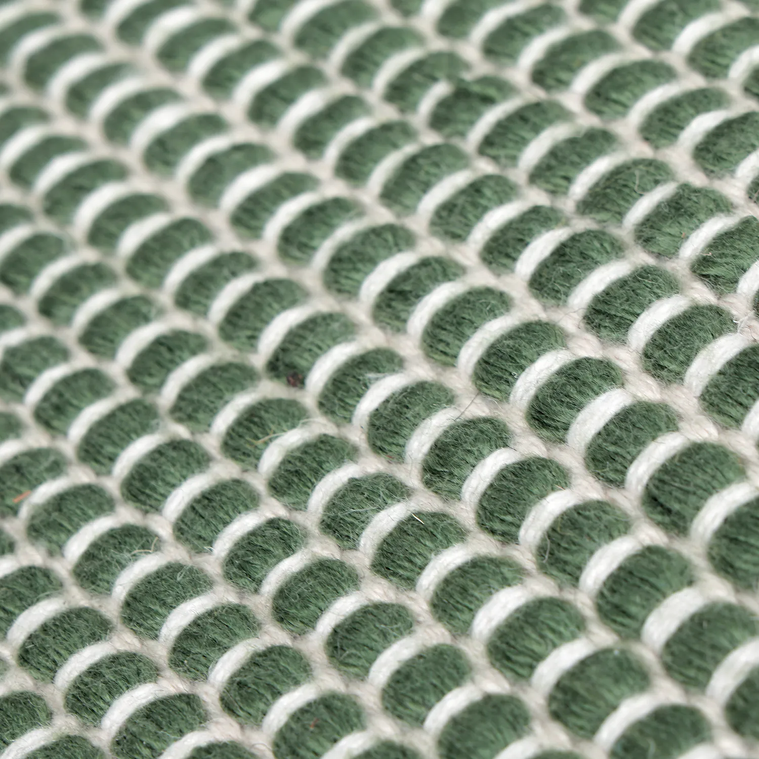Tapete para interior e exterior - Coastal Wool Look (verde/branco)
