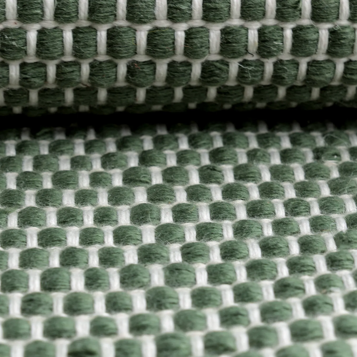 Tapete para interior e exterior - Coastal Wool Look (verde/branco)