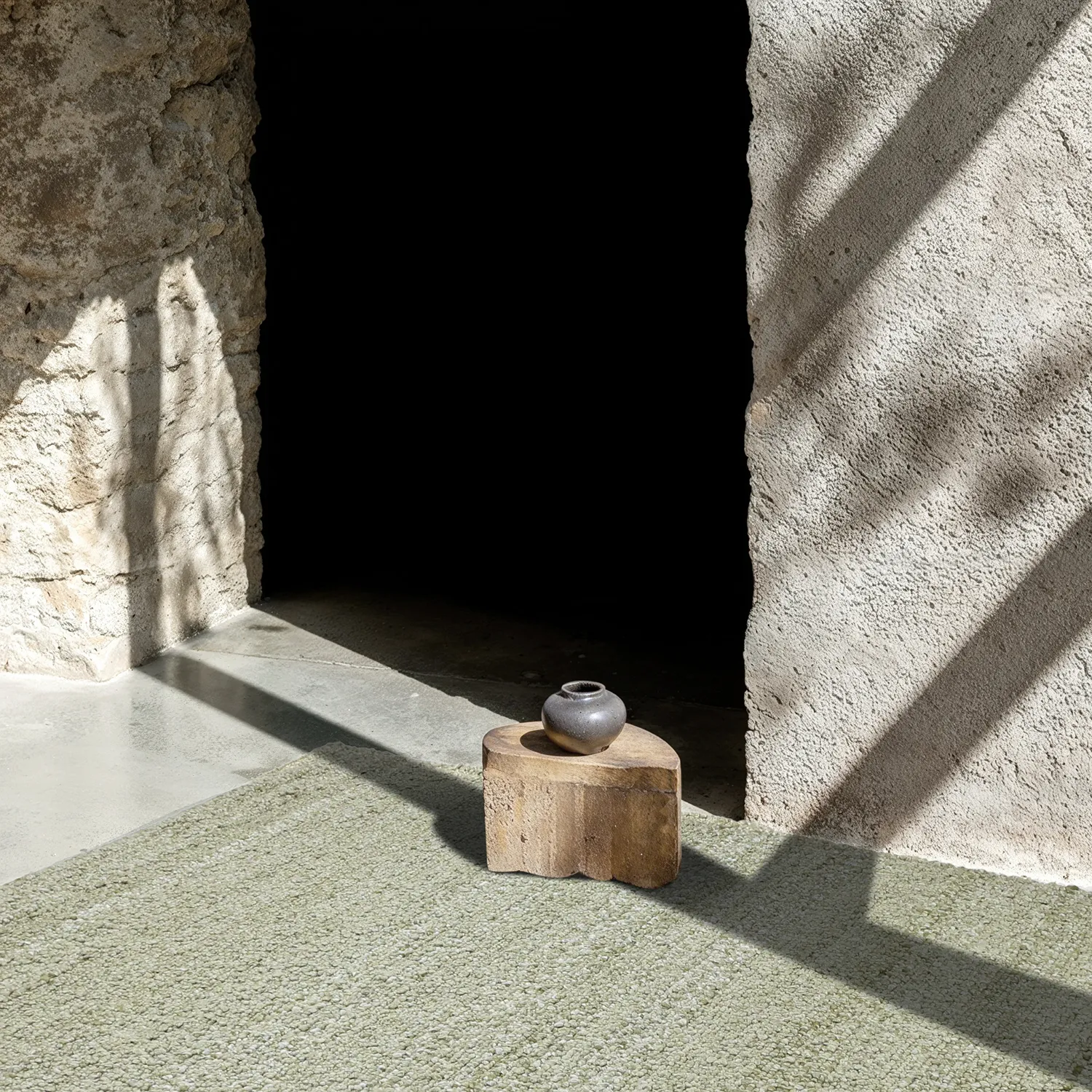 Tapete para interior e exterior - Milford Wool Look (verde)