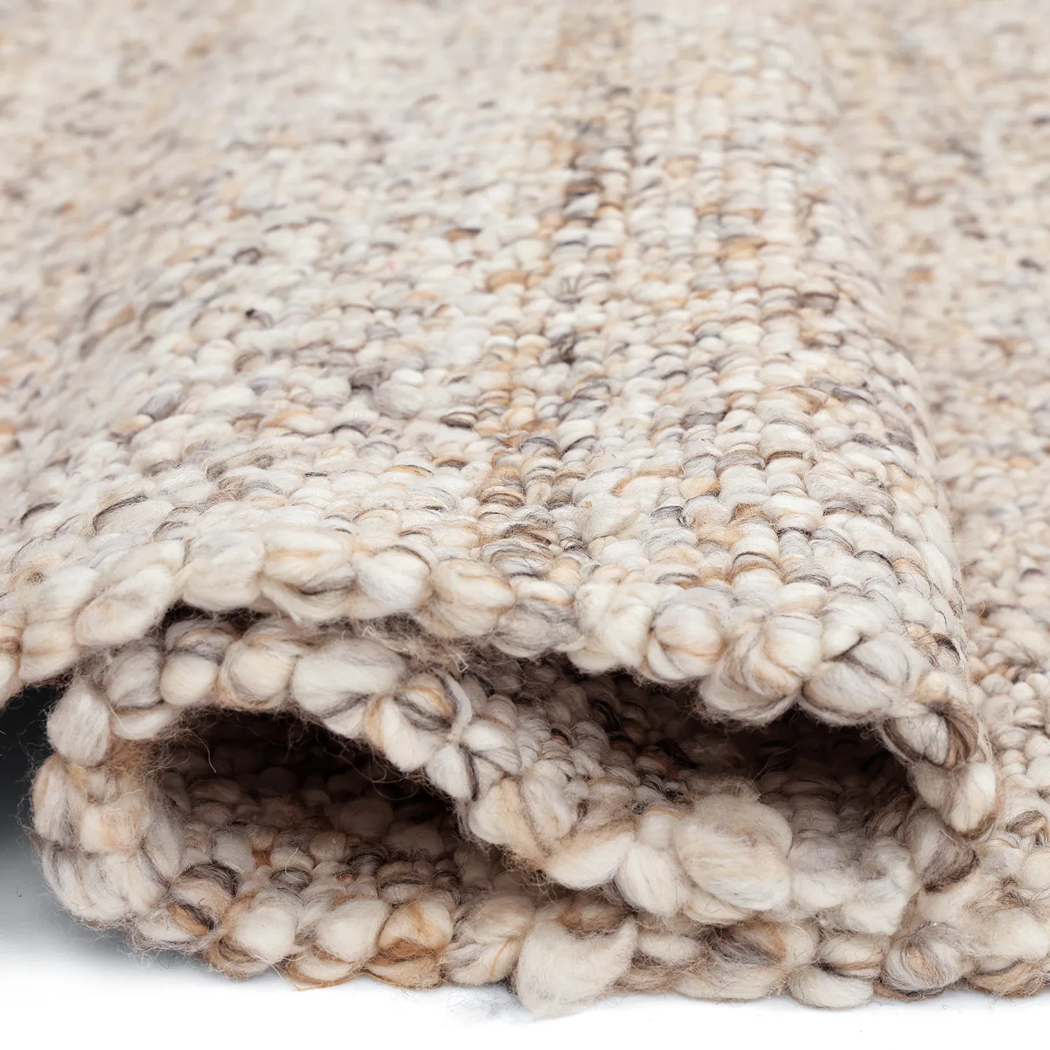 Tapete para interior e exterior - Milford Wool Look (cinza/bege)