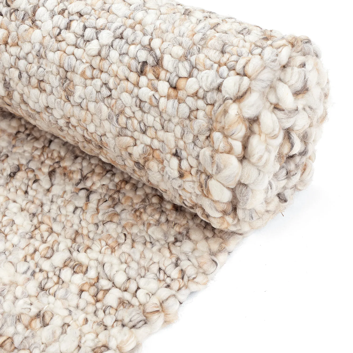 Tapete para interior e exterior - Milford Wool Look (cinza/bege)