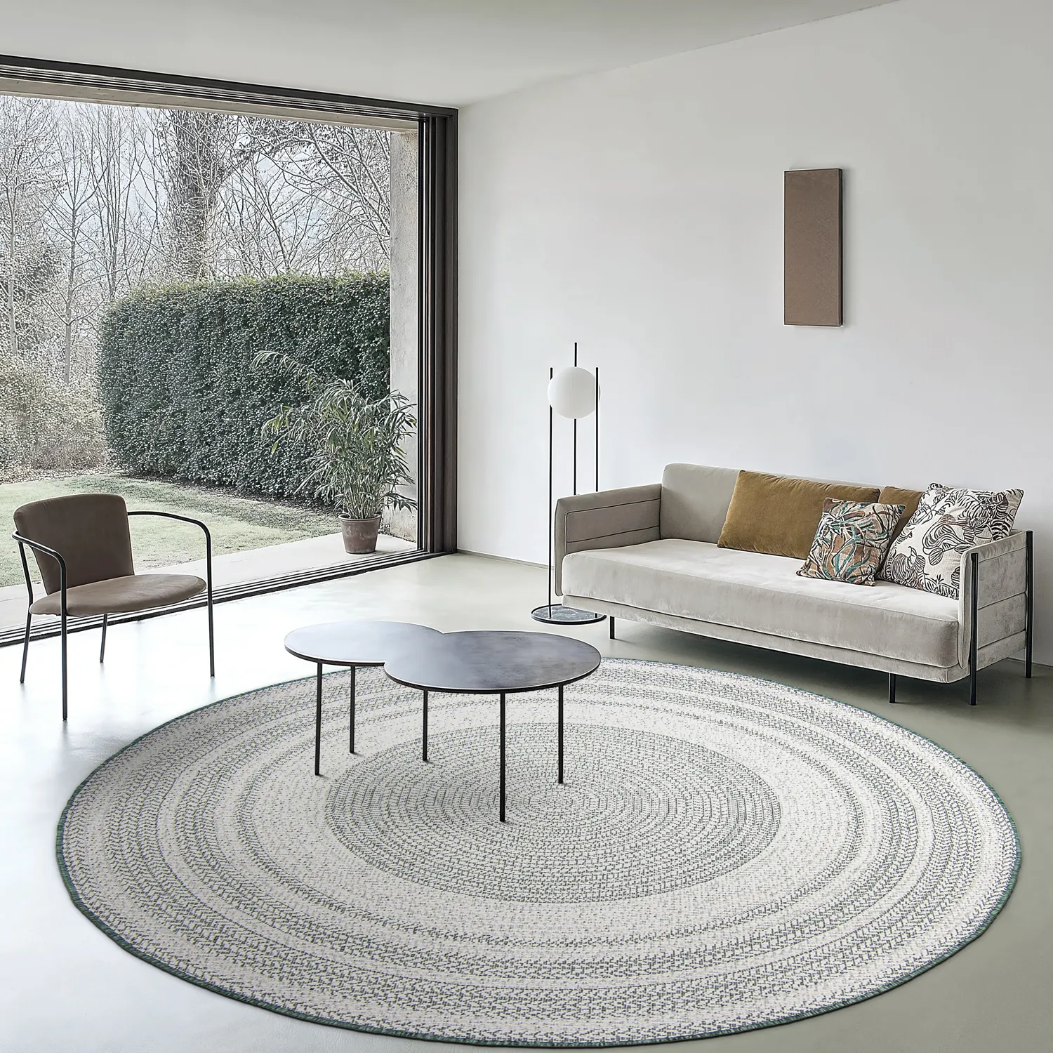 Tapete redondo - Indoor/Outdoor Angus (verde)