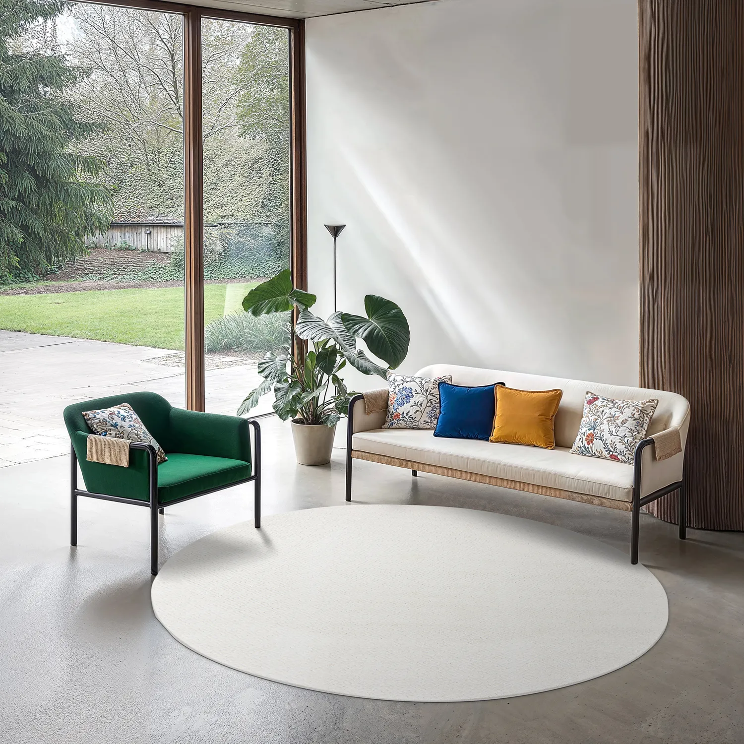 Tapete redondo - Indoor/Outdoor Baldwin (cream)