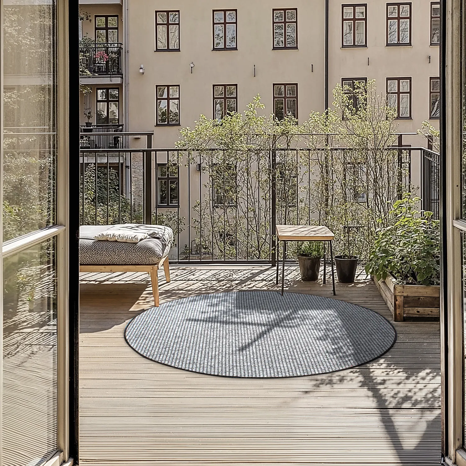 Tapete redondo - Bergen (antracite)