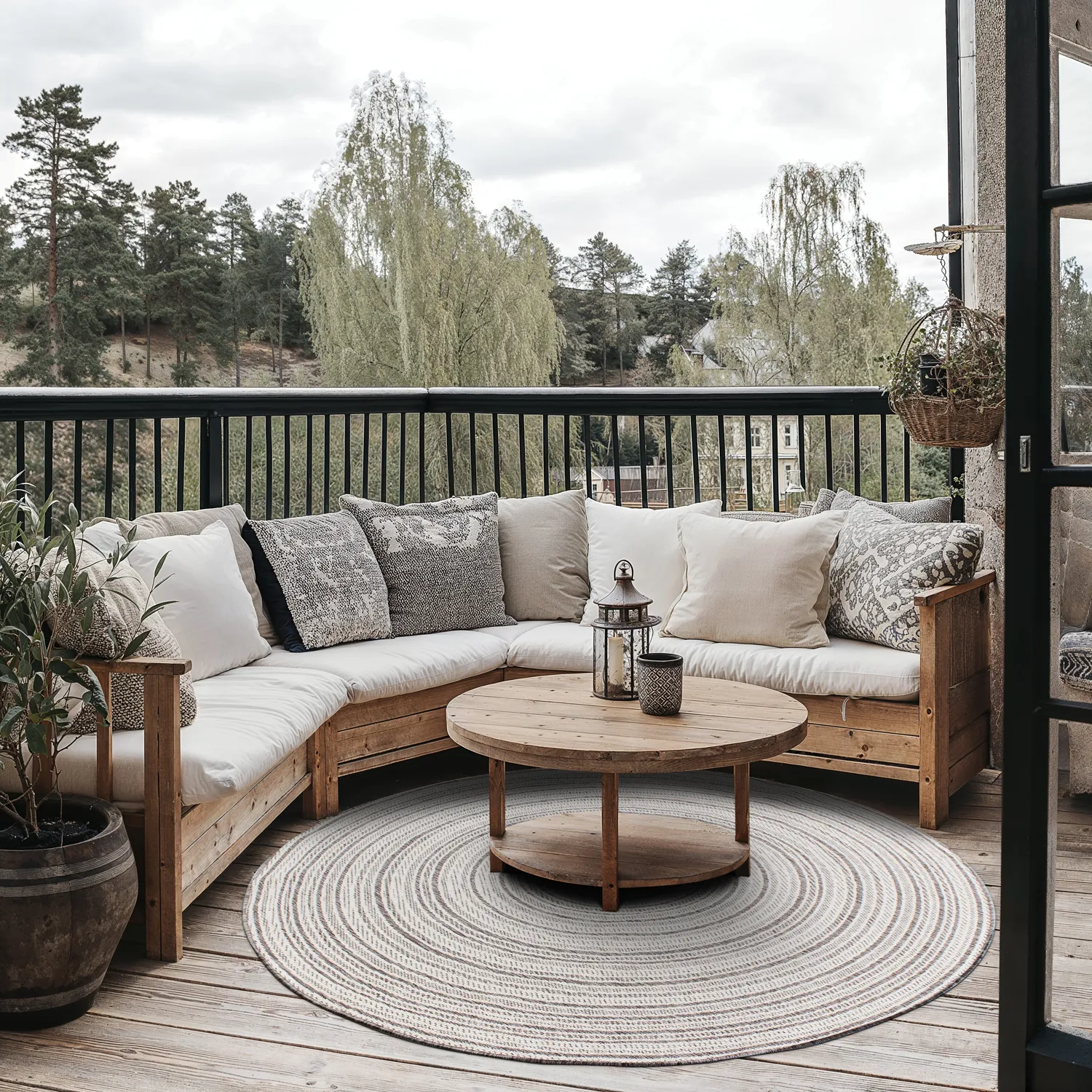 Tapete redondo - Brussels Weave (cinza)