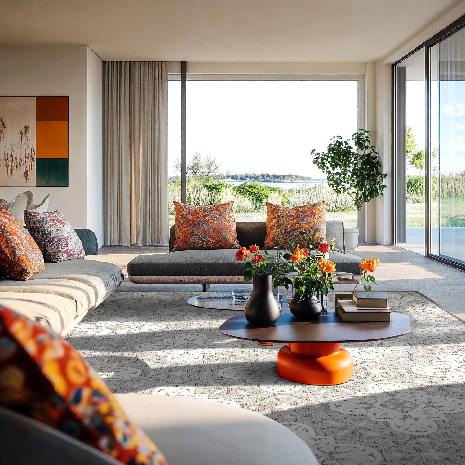 Shaggy Indoor-Outdoor - Hampton (cinza)