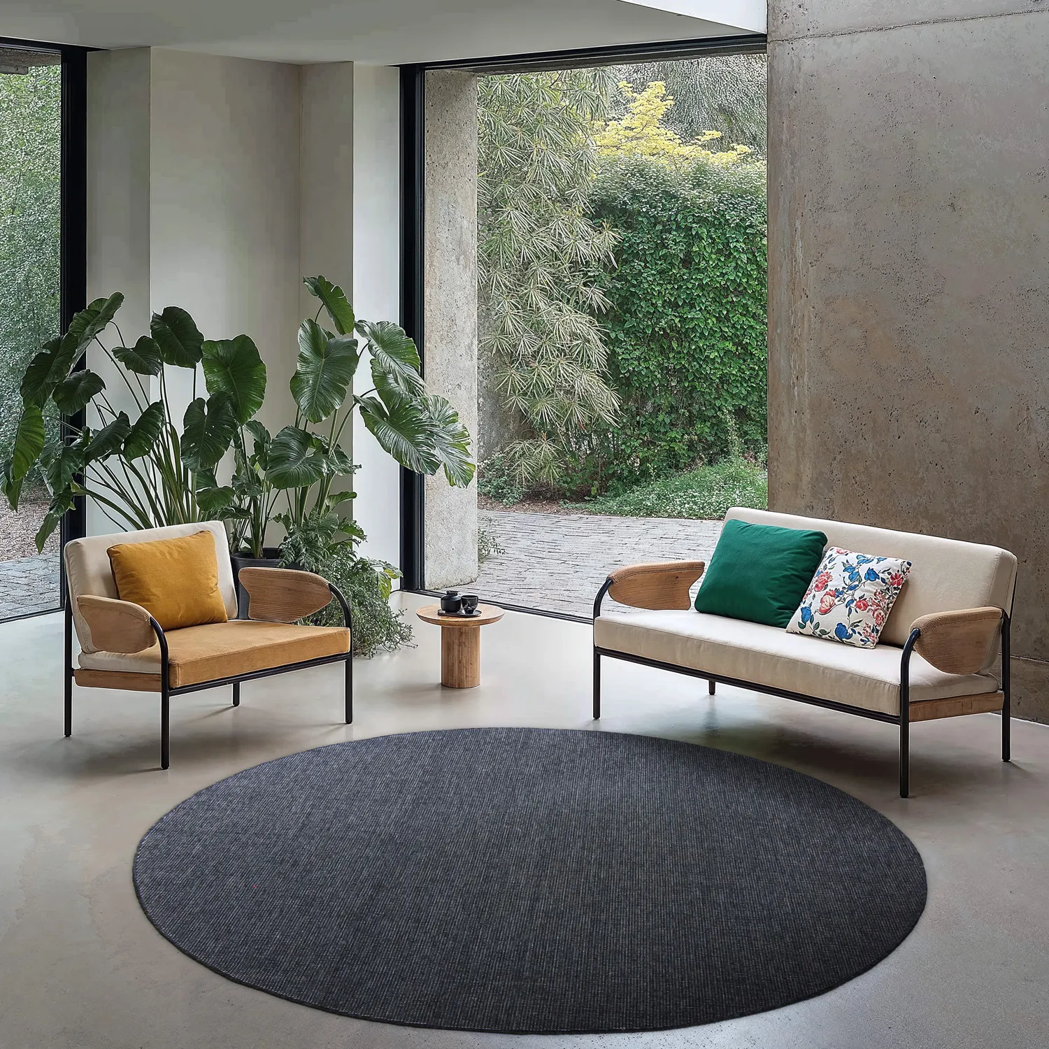 Tapete redondo - Monsanto (antracite)