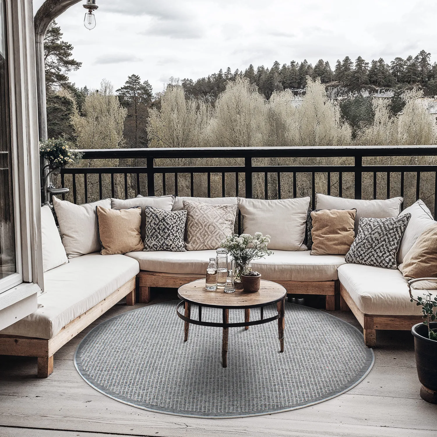 Tapete redondo - Tromsø (prata)