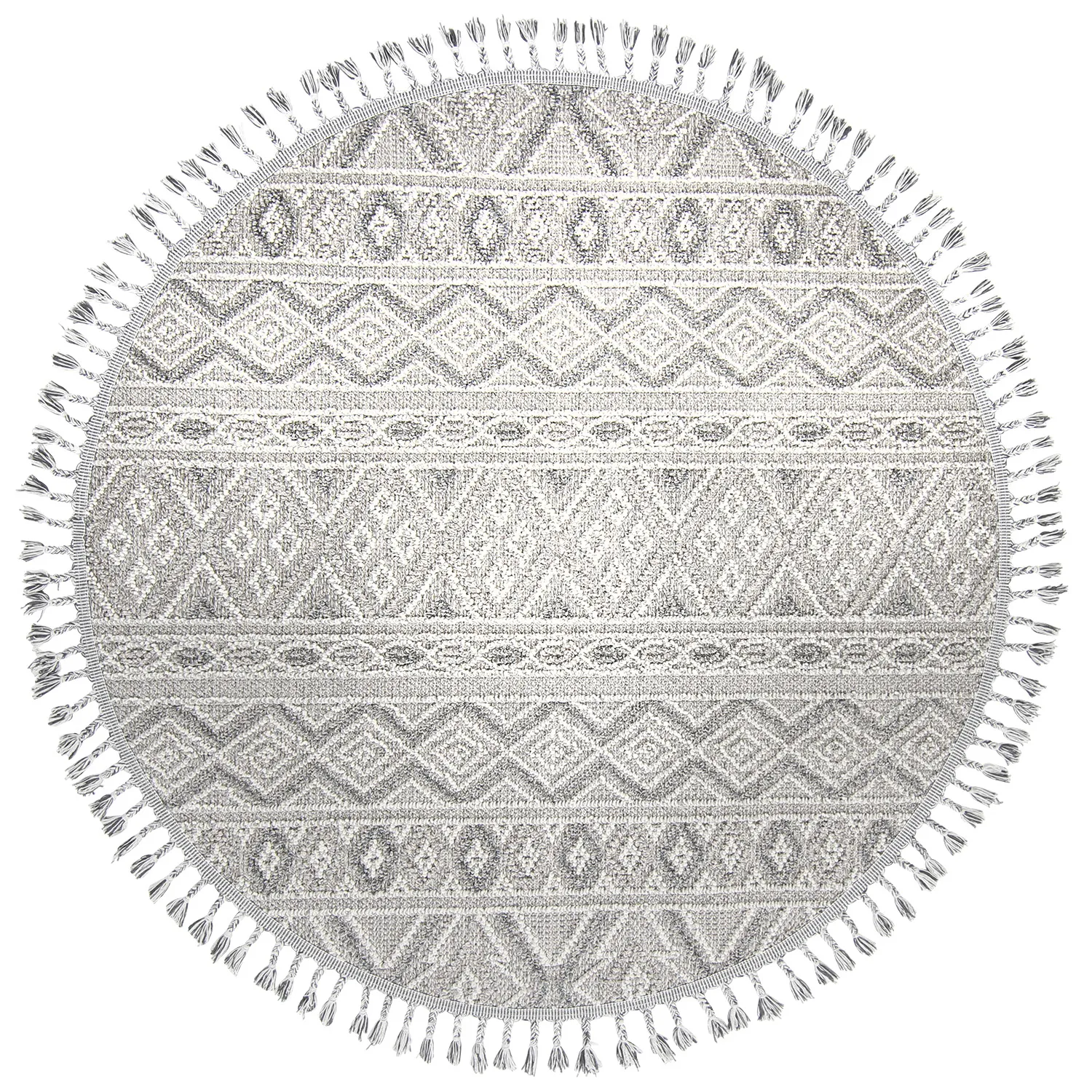 Tapete redondo - Indoor/Outdoor Holland (cinza)