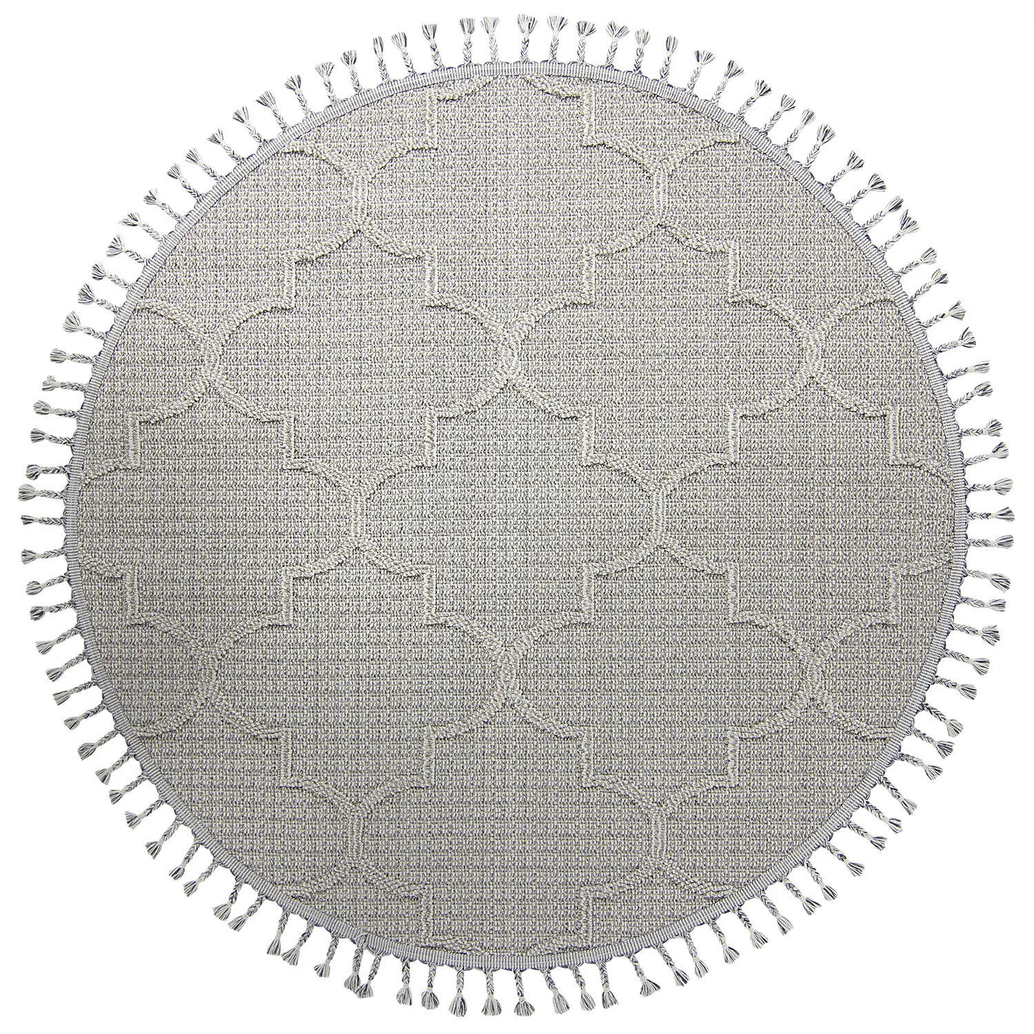 Tapete redondo - Indoor/Outdoor Santos (cinza)