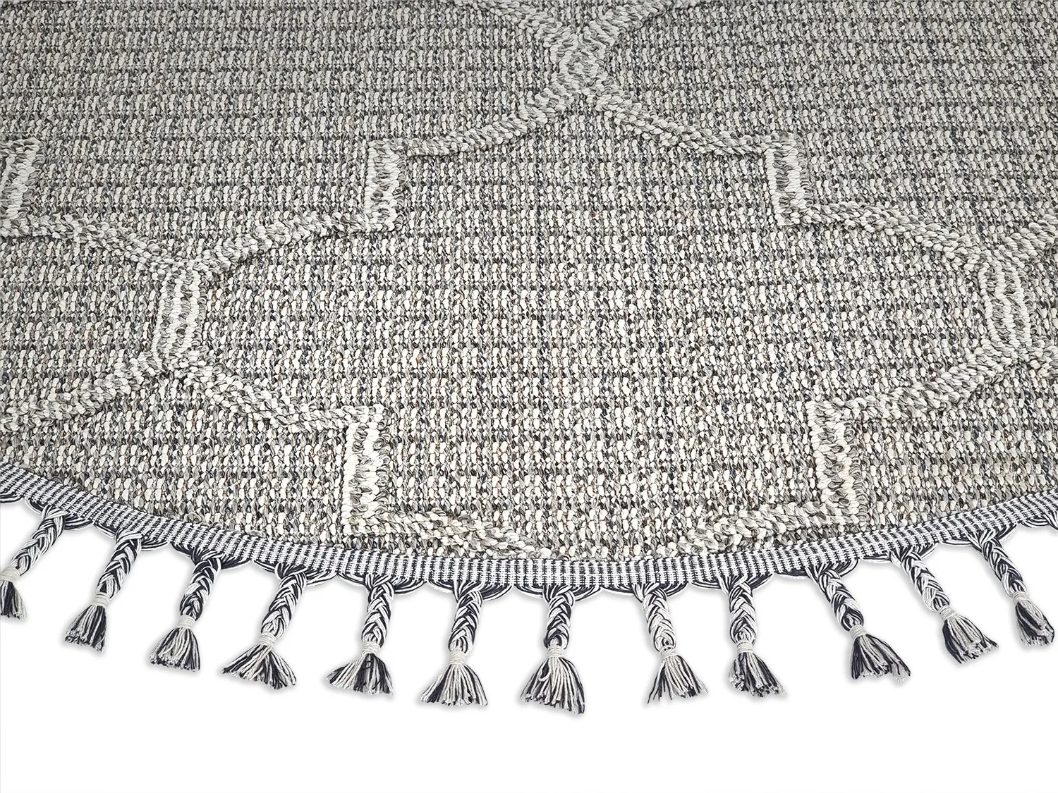 Tapete redondo - Indoor/Outdoor Santos (cinza)