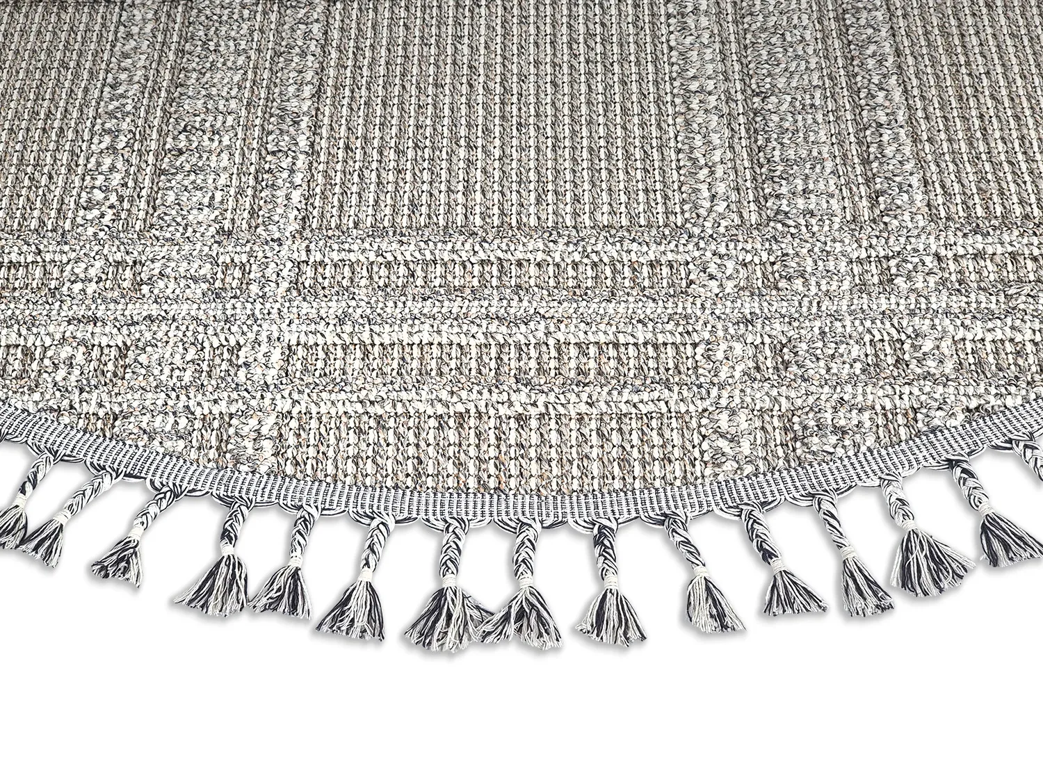 Tapete redondo - Indoor/Outdoor Victoria (cinza)