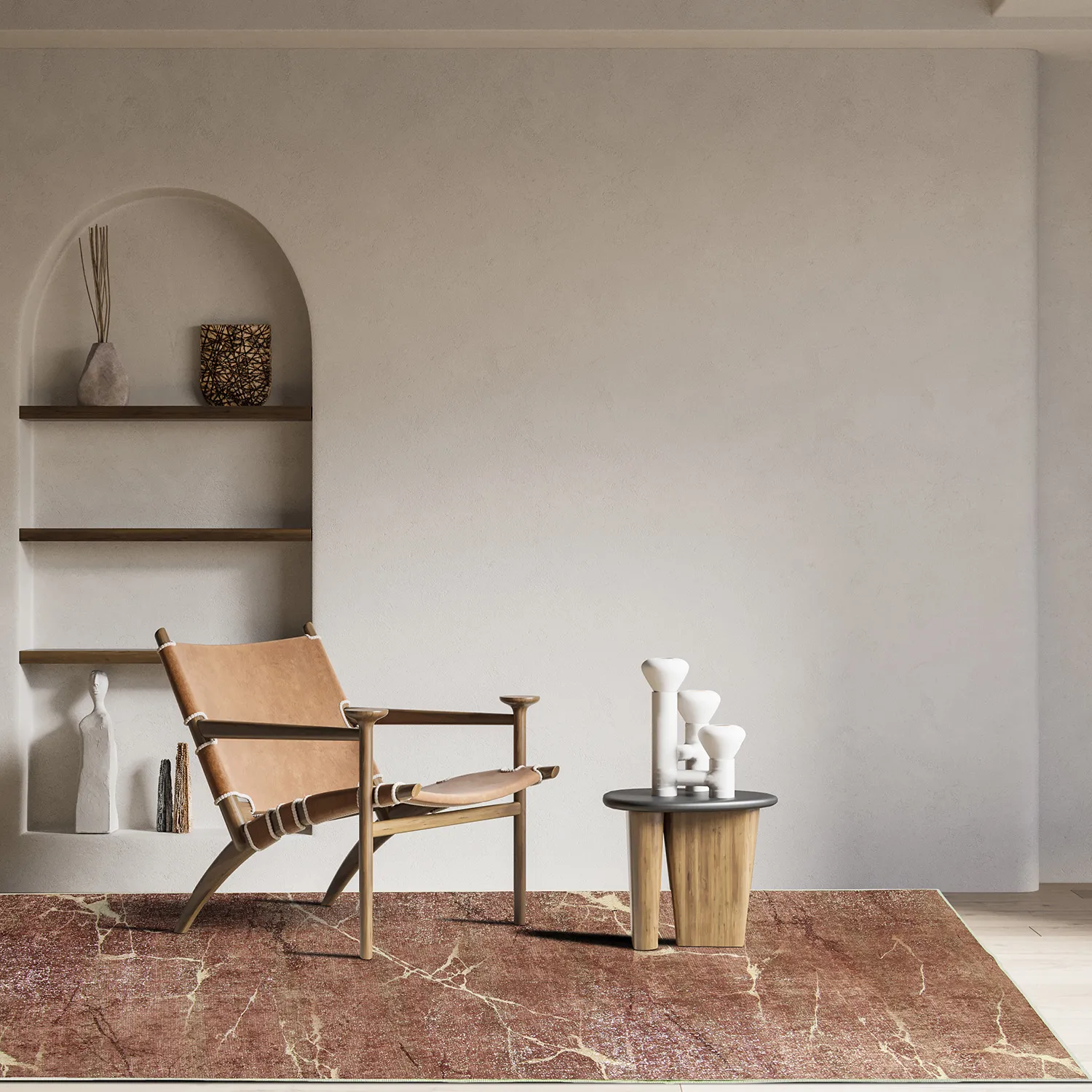 Tapete Wilton - Nara (marrom/dourado)